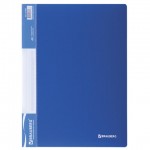 Папка с 100 файлами А4, "Стандарт", карман, синий, 0,9мм (Brauberg)