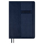 Ежедневник 2026г.,146х211мм, синий, 176л, кожзам, перфорация, блинтовое теснение  (Escalada)