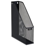 Лоток для бумаг 1 секционный, 1 отделение, сетчатый металл, черный (Стамм)