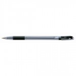 Ручка шариковая "Pentel TKO", прозрачный, масляная, резиновый упор, 0,7мм, черный (Pentel)