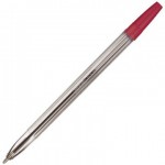 Ручка шариковая "Economy Elementary", прозрачный корпус, 0,5мм, красный (Attache)