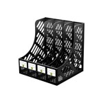 Лоток вертикальный 4 отделения, сборный, сетчатый пластик, черный (Dolce Costo)