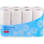 Бумага туалетная 2-слойная, втулка, белый, 14,5 м.рул, 24шт/уп (OfficeClean)