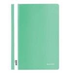 Папка-скоросшиватель А4, прозрачный верхний лист, пластик 130/180мкм, бирюзовый (Brauberg)