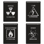 Блокнот А6, 80л, клетка, спираль, пластик "Danger" (Brauberg)