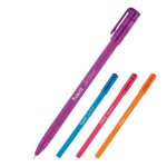Ручка шариковая "Mellow", маслянная, ассорти, прорезиненный, игольчатый, 0,7мм, синий (Axent)