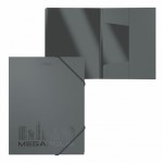 Папка на резинках А4 37мм, "Megapolis", 3 клапана, пластик, серый (Erich Krause)