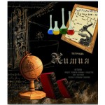 Тетрадь А5, 48л, предметная "Химия", печать по металлу (Феникс+)