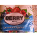 Бумага туалетная 2-слойная, втулка, персиковая, 4рул/уп (Berry)