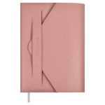 Ежедневник недатированный146х211мм, розовый, кожзам,160л, кремовый блок, клапан (Escalada)