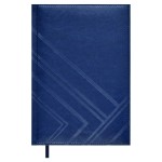 Ежедневник недатированный146х211мм, кожзам,160л, белый блок, строчка, синий (Escalada)