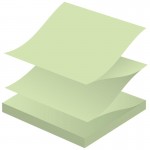 Бумага для заметок с клейким краем 76х 76мм, 100л/шт, "Z-сложение", салатовый (Attache)