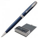 Ручка шариковая "Sonnet Core Subtle Blue Lacquer CT", лак, палладий (Parker)