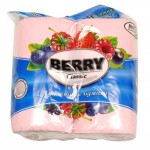 Бумага туалетная "Berry", 2-слойная, желтый, 4рул/уп