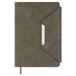 Ежедневник недатированный 146х211мм, серо-коричневый, кожзам,160л, кремовый блок, клапан (Escalada)