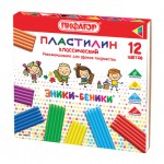 Пластилин 12 цветов "Эники-беники", 240гр, со стеком (Пифагор)