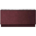 Планинг 2026г.,144х298мм, бордовый, "Sigma", гребень, искусственная кожа, белый блок,128стр (Lamark)