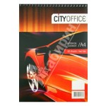 Блокнот А4, 60л, клетка, спираль, мелованный картон "Скорость-Honda" (CityOffice)