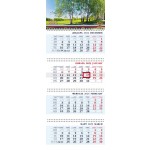 Календарь квартальный 2025г 4-х блочный на 4 гребнях, бегунок, "Моя Россия" (Hatber)