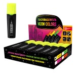 Маркер-текстовыделитель "Лондон", клиновидный наконечник, желтый, 1-4мм (Феникс+)