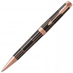 Ручка шариковая "Premier Luxury Brown PGT", корпус-латунь, роз. позолота, чернила черные (Parker)