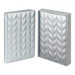 Ежедневник недатированный146х211мм, серебрянный, кожзам,164л, кремовый блок, строчка(Escalada)