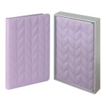 Ежедневник недатированный146х211мм, метал.сиреневый, кожзам,164л, кремовый блок, строчка (Escalada)