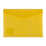 Папка-конверт на кнопке А4, "Premier", пластик, желтый, 0,18мм (Expert Complete)
