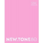 Тетрадь А5, 80л, клетка, скоба, мелованный картон "NEWtone" пион (Hatber)