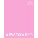 Тетрадь А5,  80л, клетка, скоба, мелованный картон "NEWtone" пион (Hatber)