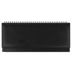 Планинг 2026г., 310х130мм, черный, 64л., гребень, искусственная кожа, белый блок, (Escalada)