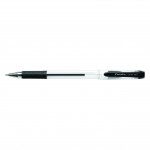Ручка шариковая "Enite Ball", прозрачный, резиновый упор, 0,5мм, черный (Avantre)