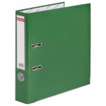 Папка-регистратор А4 50мм, карман, пвх/бумага, металлический кант, зеленый (Brauberg)
