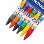 Мелки восковые 6 цветов, круглый (Brauberg)