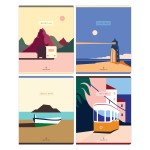 Тетрадь А5,  48л, клетка, "Journeys", матовая ламинация, 70г/м2 (Greenwich Line)