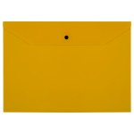 Папка-конверт на кнопке А4, 120мкм, прозрачный, желтая (СТАММ)