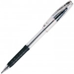 Ручка шариковая "BK101", прозрачный, резиновый упор, 0,7мм, черный, блистер (Pentel)