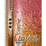 Тетрадь А5,  96л, клетка, скоба, поля, мелованный картон "Liquid Metall" (КФОБ)