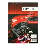 Блокнот А4, 60л, клетка, спираль, мелованный картон "Скорость-BMW" (CityOffice)