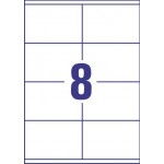 Этикетки самоклеящиеся на листе А4, 105х74мм, 8шт/л, белый (Of-set)