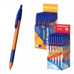 Ручка шариковая автоматическая "R-301 Orange", с грипом, оранжевый, 1мм, синий (Erich Krause)