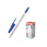Ручка шариковая "Line", прозрачный корпус, 1мм, синий (Brauberg)