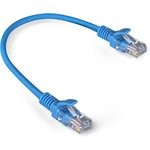 Патч-корд UTP-RJ45-RJ45-5e-0,3M-LSZH-BL, UTP, cat.5e, 0.3м, синий 286371(ExeGate)