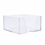 Подставка для бумажного блока  90х90х50мм, пластик, прозрачный «Доступный офис» (Calligrata)