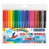 Фломастеры 18 цветов, "Colour World TP", круглый корпус, смываемые (Centropen)