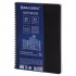 Тетрадь А5, 80л, клетка, спираль, пластик "Metropolis", черный (Brauberg)