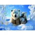 Календарь квартальный 2026г 3-х блочный на 3-х гребнях, бегунок, "Белые медведи" (Lamark)