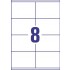 Этикетки самоклеящиеся на листе А4, 105х74мм, 8шт/л, белый (Of-set)