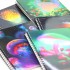 Тетрадь А5, 96л, клетка, спираль, мелованный картон, голография, "Magic world" (Listoff)