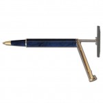 Ручка шариковая "AUTOMATIC" со штампом, клише 35мм х7мм, 3 строки, в футляре, синий мрамор (Trodat)